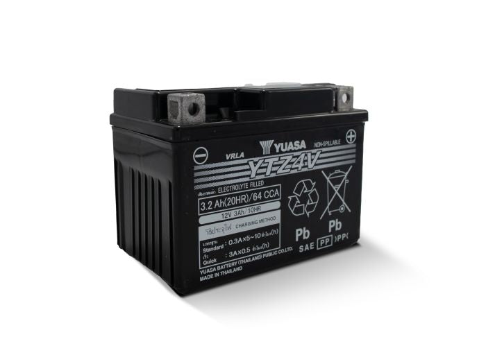 Yuasa YTZ4V Factory Activated, Maintenance Free - YUAM724ZV