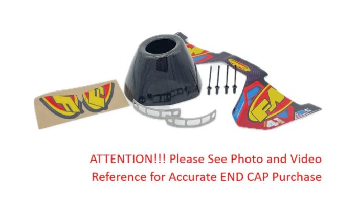 FMF RCT External Carbon Replacement End Cap Kit - Update - 040693