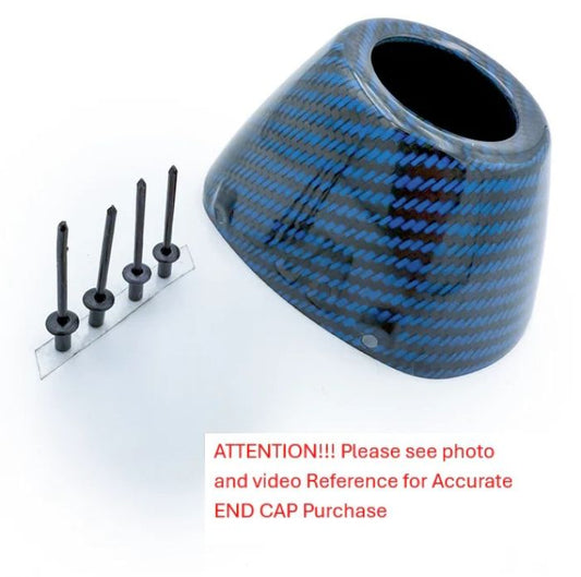 FMF Blue RCT External Carbon Replacement End Cap Kit - 040694