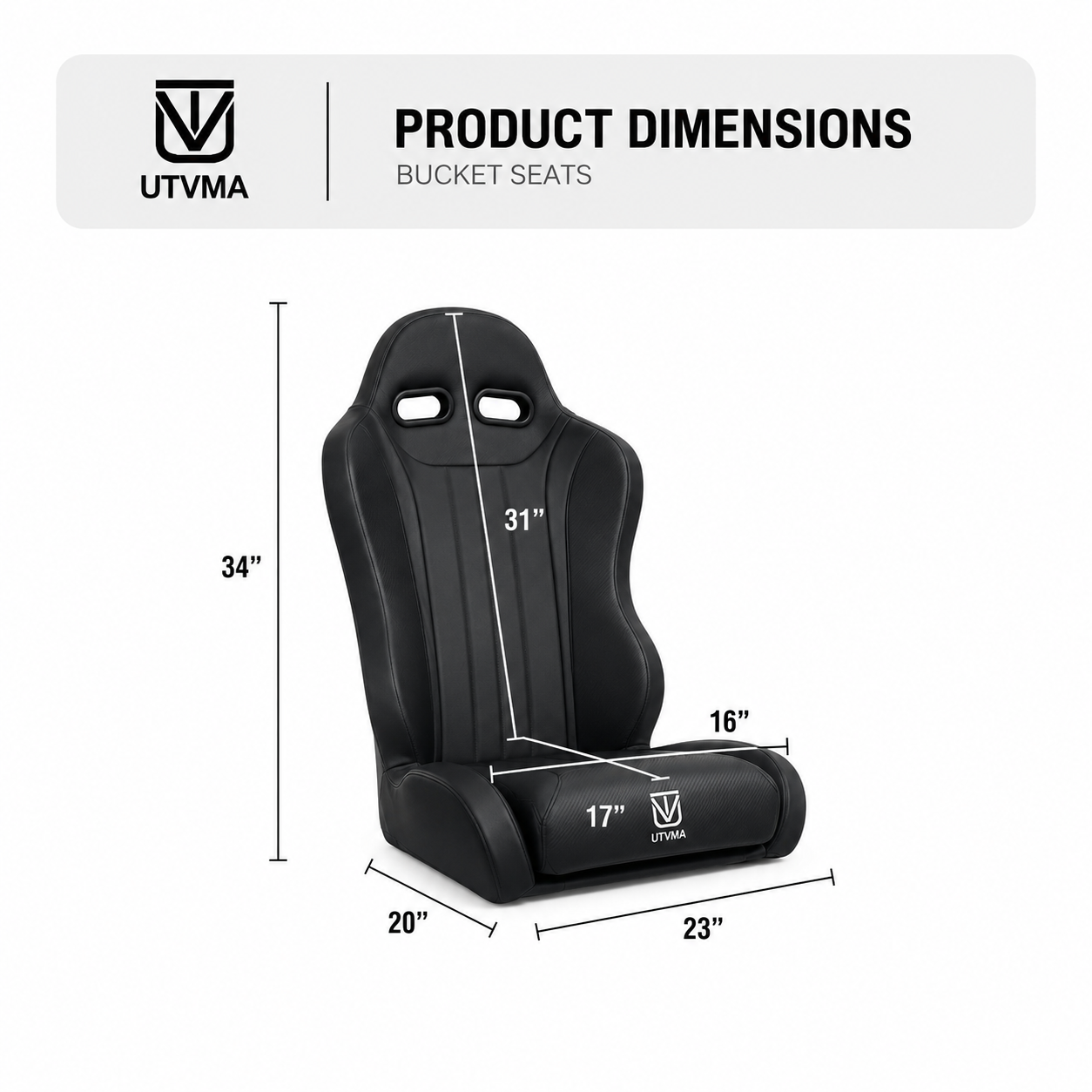 "Weekender" Series Pair of Front Suspension Bucket Seats Commander/ Commander Max  (2021+)