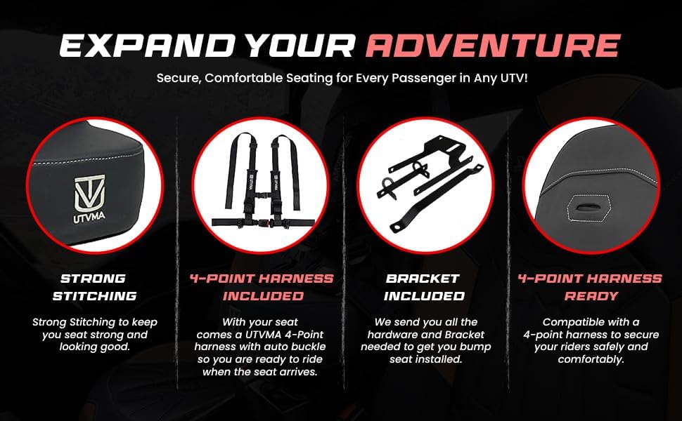 RZR 4 PRO XP/Turbo R/Pro R Rear Bump Seat (2020-2024)