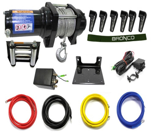 Bronco 2500 Lb Winch,steel Cable - AC-12015