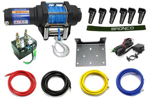 Bronco 2500 Lb Winch with Synthetic Rope - AC-12018-3