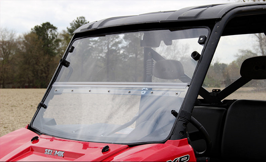 Windshield-Versa-Fold Polycarbonate Fits 1.75" Round Tube - 50-23079KIT | Seizmik