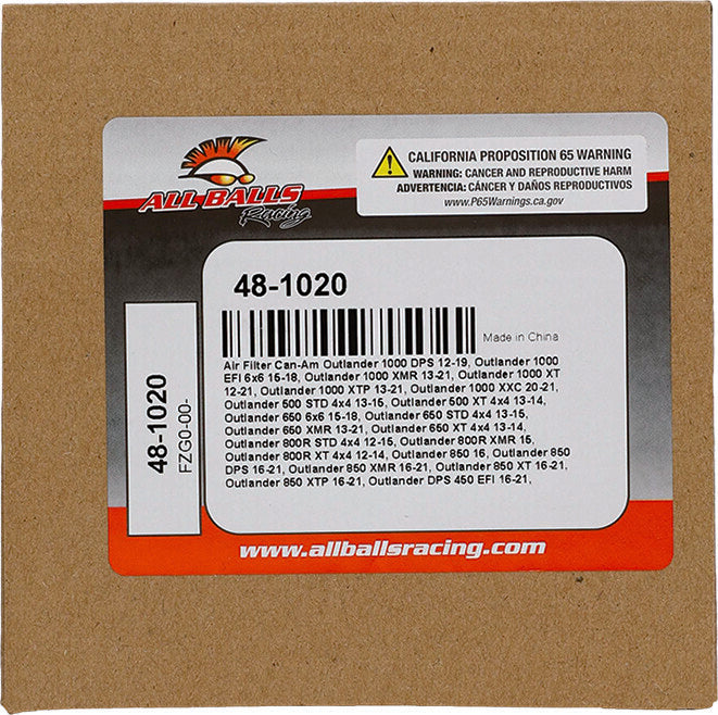 All Balls Air Filter Kit — MPN 48-1020