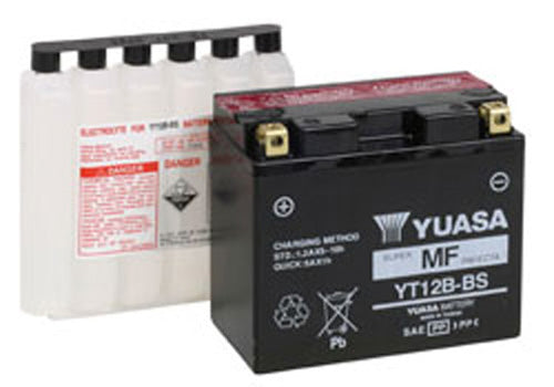 Yuasa YT12B-BS Maintenance Free 12 Volt Battery - YUAM6212B