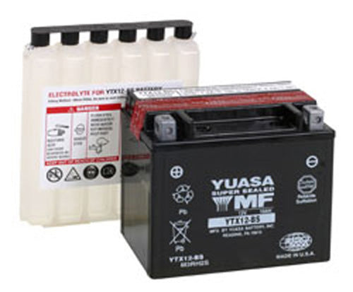 Yuasa YTX12-BS Maintenance Free 12 Volt Battery - YUAM3RH2SIND