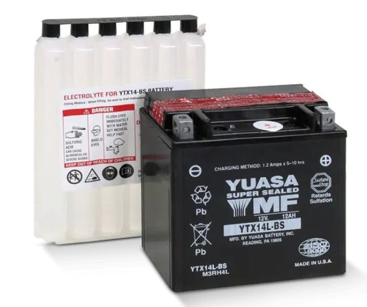 Yuasa YTX14L-BS Maintenance Free 12 Volt Battery - YUAM3RH4L