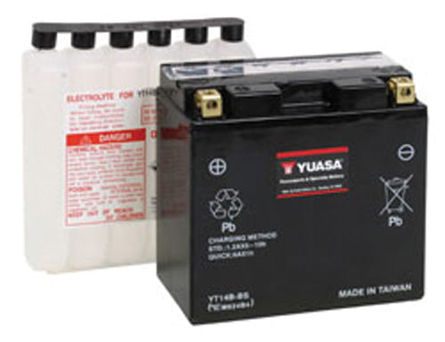 Yuasa YT14B-BS Maintenance Free 12 Volt Battery - YUAM624B4