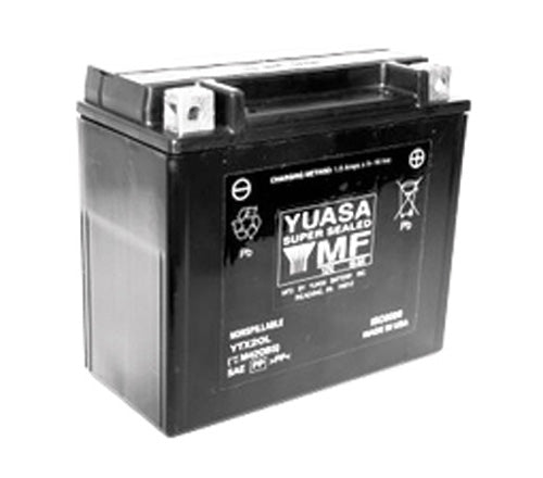 Yuasa Ytx20l Factory Activated Maintenance Free 12 Volt Batt - YUAM420BS