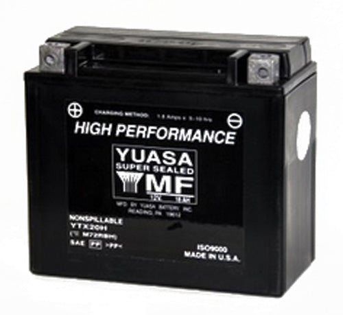 Yuasa Ytx20h Factory Activated Maintenance Free 12 Volt Batt - YUAM72RBH