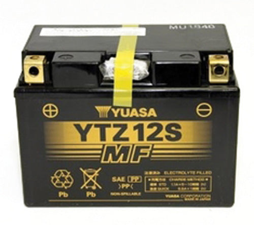 Yuasa YTZ12S Factory Activated Maintenance Free 12 Volt Batt - YUAM7212A