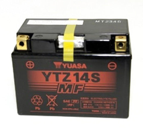 Yuasa YTZ14S Factory Activated Maintenance Free 12 Volt Batt - YUAM72Z14