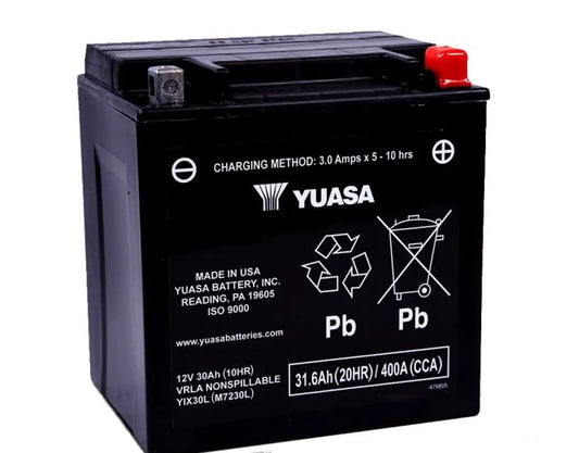 Yuasa YIX30L Factory Activated Maintenance Free 12 Volt Batt - YUAM7230L