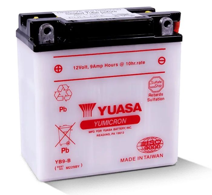 Yuasa YB9B YUMICRON-12 Volt Battery - YUAM229BY