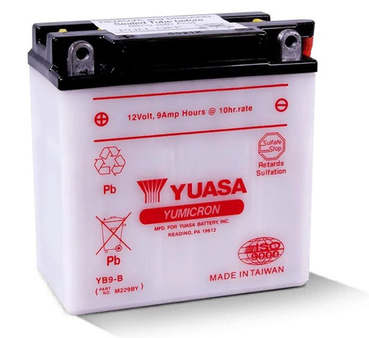 Yuasa YB9B YUMICRON-12 Volt Battery - YUAM229BY