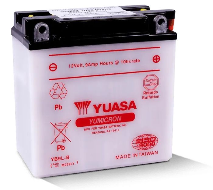 Yuasa YB9L-B YUMICRON-12 Volt Battery - YUAM229LY