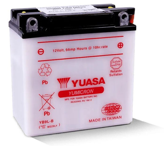 Yuasa YB9L-B YUMICRON-12 Volt Battery - YUAM229LY