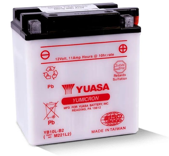 Yuasa YB10L-B2 YUMICRON-12 Volt Battery - YUAM221L2