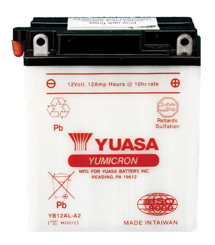 Yuasa YB12AL-A2 YUMICRON-12 Volt Battery - YUAM22212