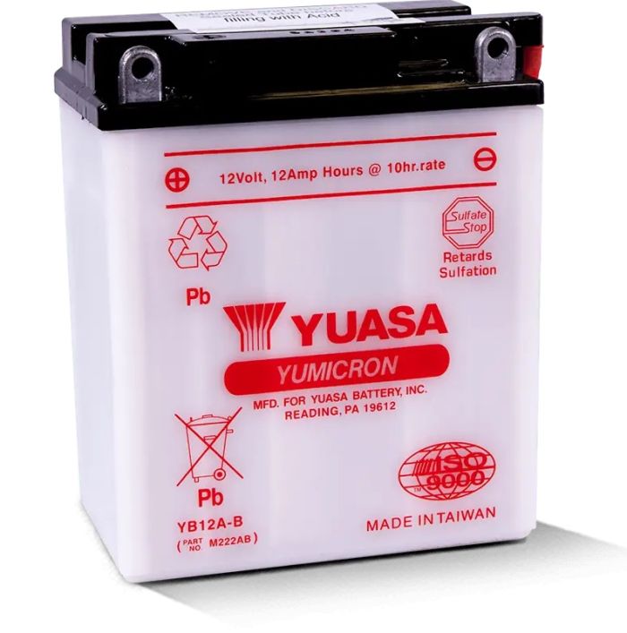 Yuasa YB12A-B YUMICRON-12 Volt Battery - YUAM222AB