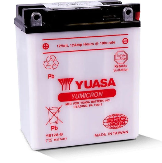 Yuasa YB12A-B YUMICRON-12 Volt Battery - YUAM222AB