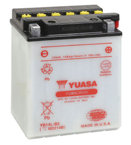 Yuasa YB14L-B2 YUMICRON-12 Volt Battery - YUAM2214BIND