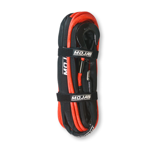 3/8'' x 85' Double Braided Winch Rope with Removeable forged winch hook