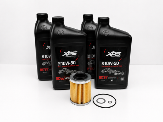 2017-2023 Can-Am Maverick X3 OEM 10W-50 Full Synthetic Oil Change Kit 9779503