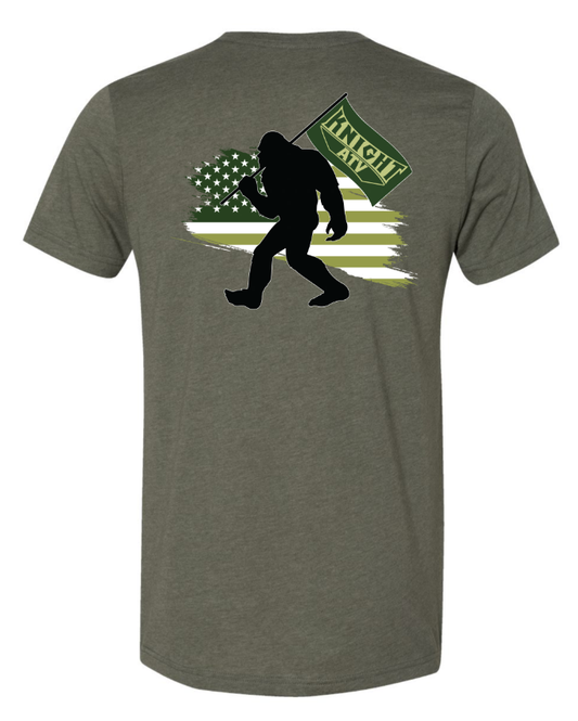 Yeti-Man Military Green T-Shirt
