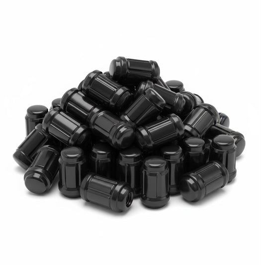 12X1.50 SPLINE LUG BULK 100 pcs 1.38" BLACK