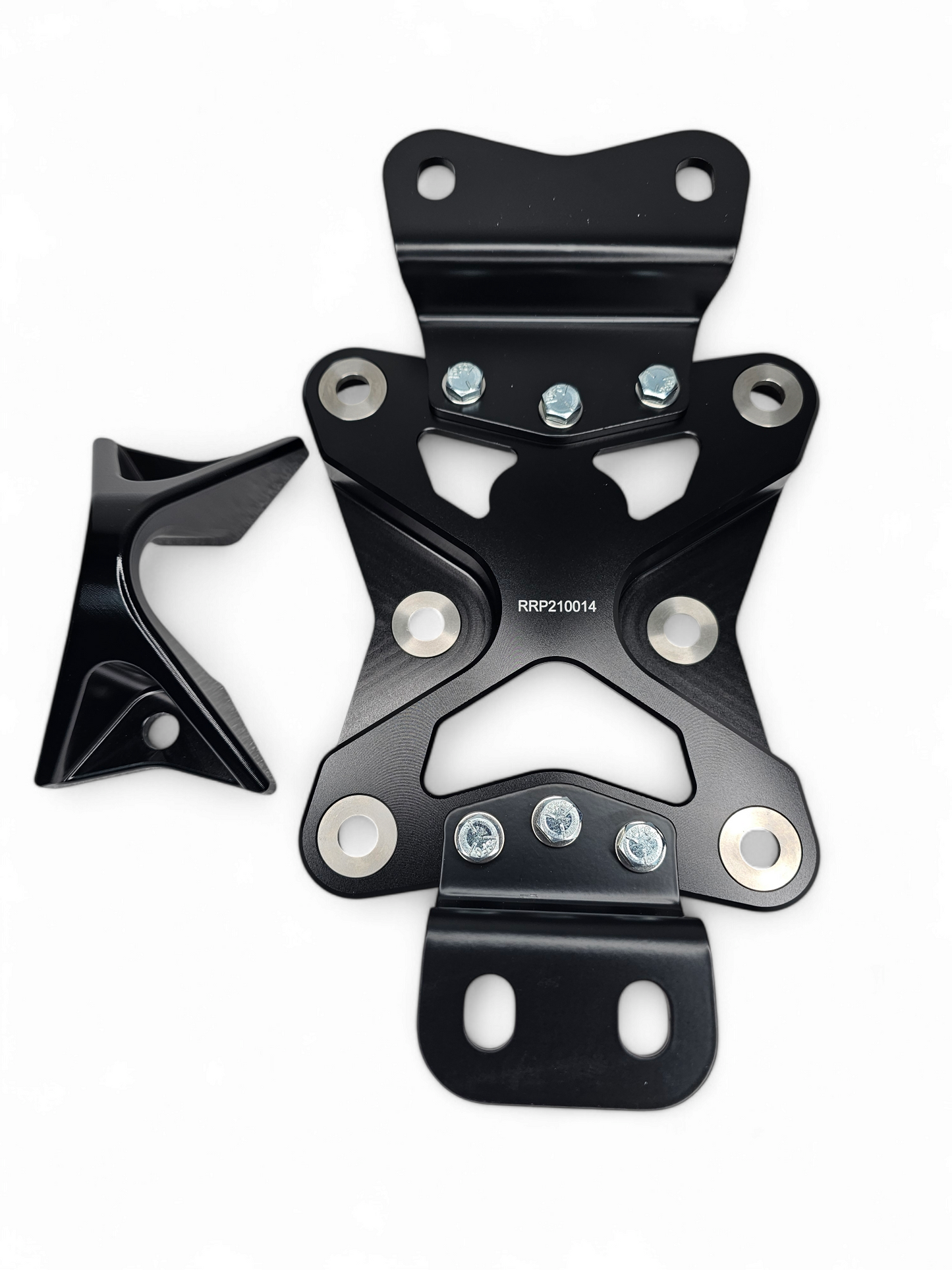 2022 to Current Can Am X3 10 Bolt Radius Rod Plate with Pull Hook (Black) - RRP210014
