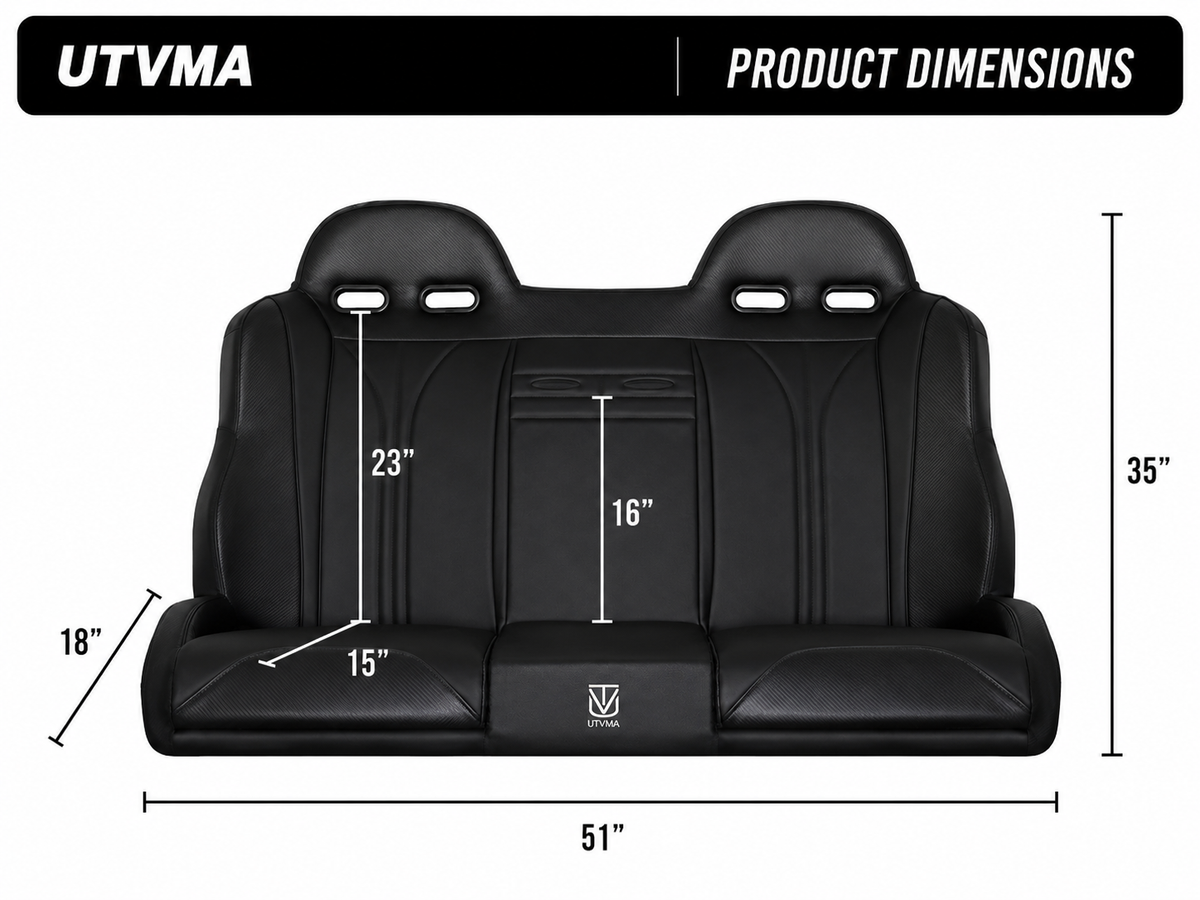 Honda Talon 4 Rear Bench Seat W Harnesses (2019+)