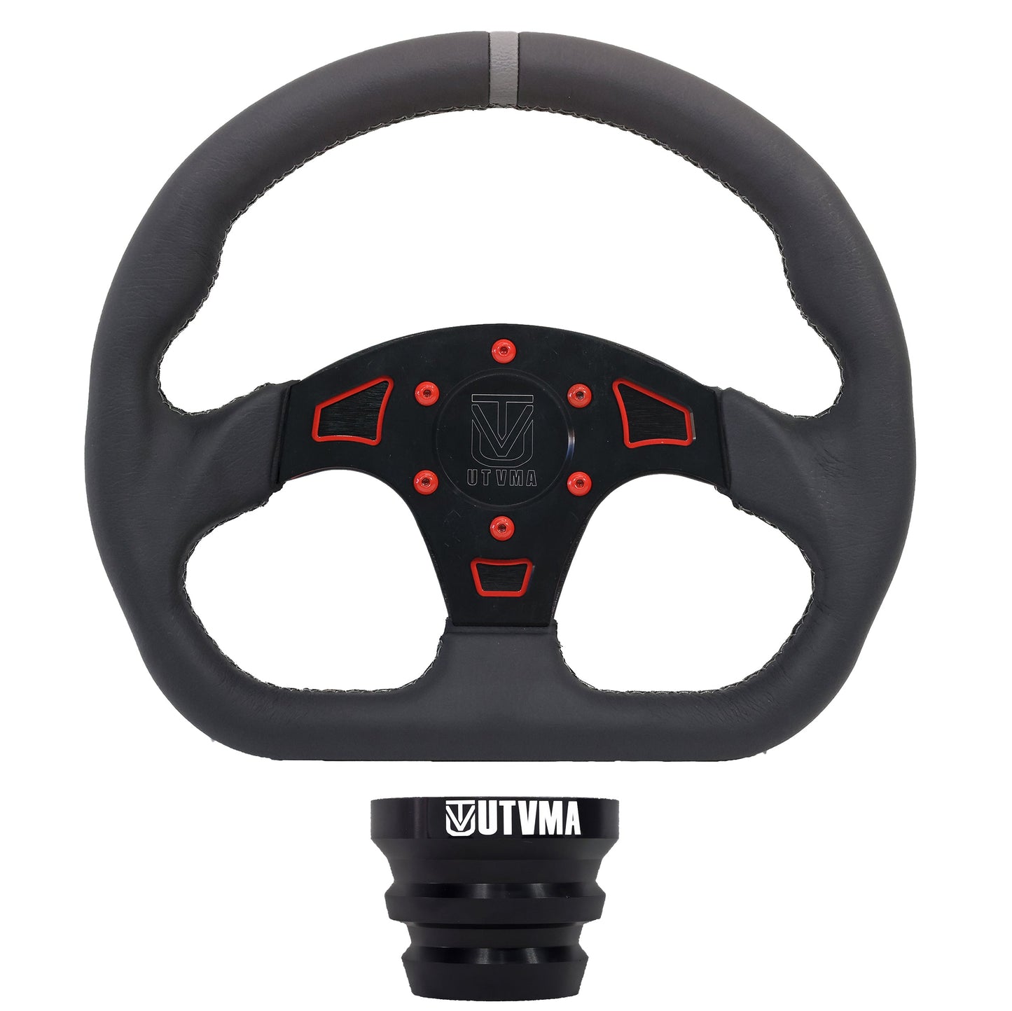 UTVMA DriftX Leather Steering Wheel With Hub (Polaris and Can Am Models)