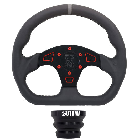UTVMA DriftX Leather Steering Wheel With Hub (Polaris and Can Am Models)