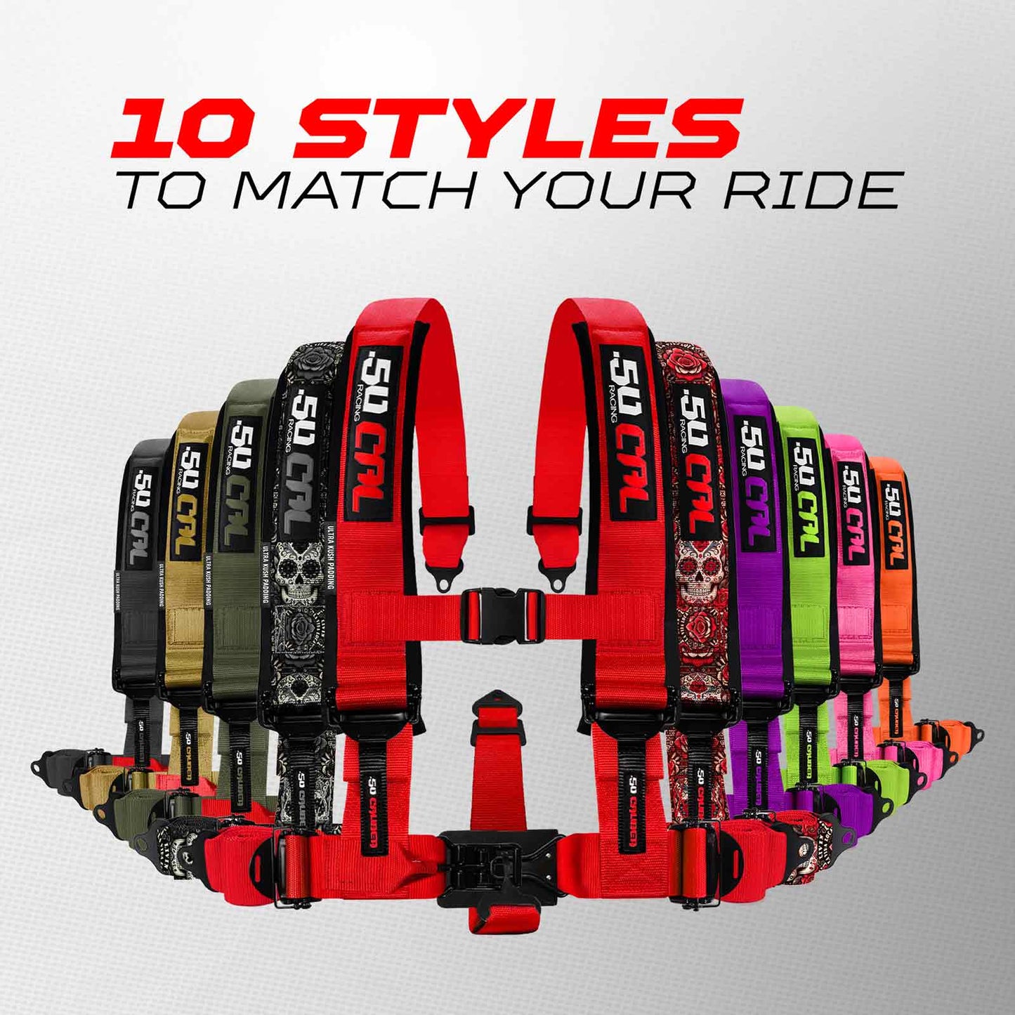 2" & 3" 4pt & 5pt Elite Series Race Latch "EZ" Adjust Harness