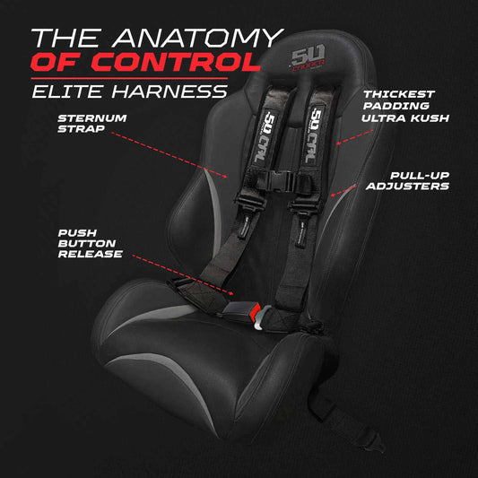 Elite Series 2" & 3" 4 point Harness with push button release
