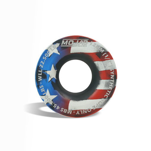 MOJAB OFFROAD American Flag Snatch ring (diameter 3.8'') - MOJAB OFFROAD