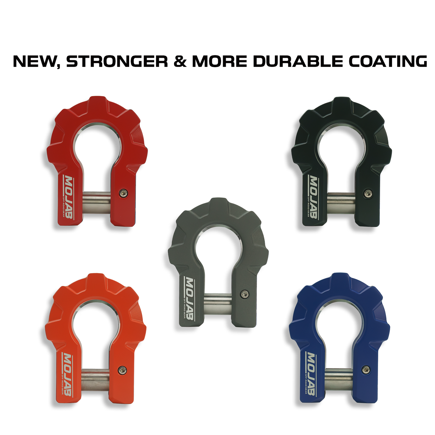 3/4'' Extreme duty Aluminum D-Shackle set (9T)-Ceramic coated (LIFETIME WARRANTY*)Orange, Blue and American flagShackles are scheduled for delivery during the week commencing July 13th