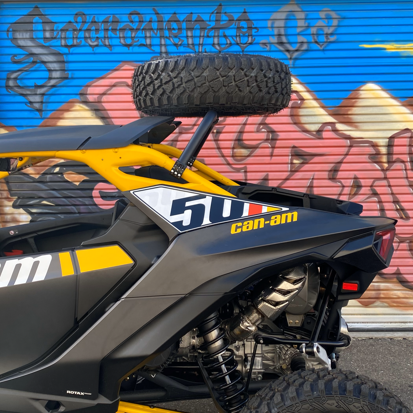 Can-Am Maverick R Max Above The Roof Dual Clamp Spare Tire Mount