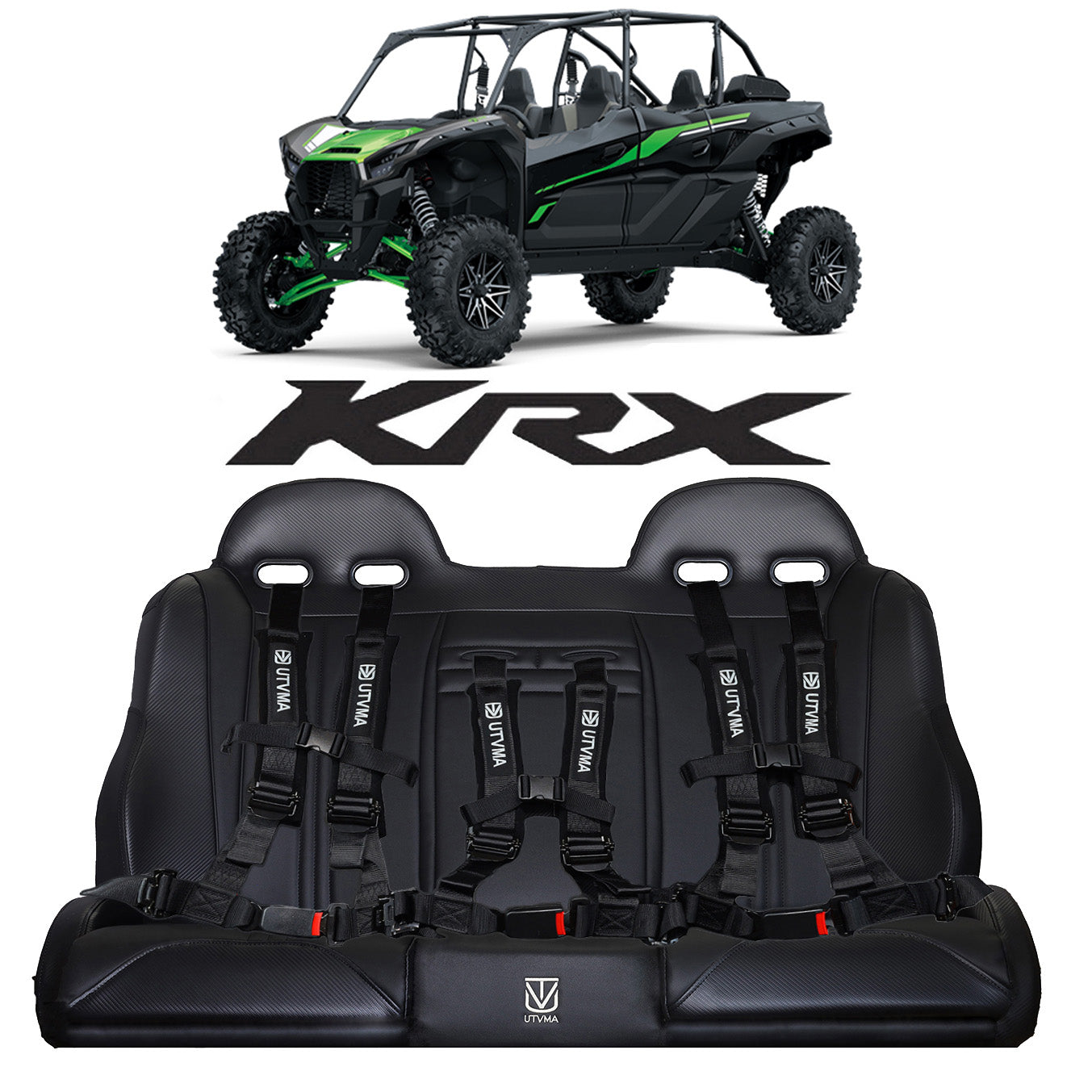 KRX 4 Rear Bench Seat (2023+) W Harnesses