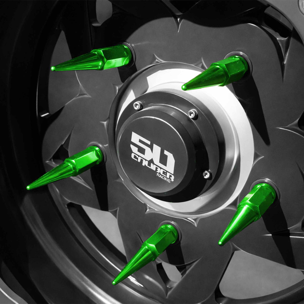 12x1.25mm Extended Spike Lug Nuts - 60 Degree Taper Seat