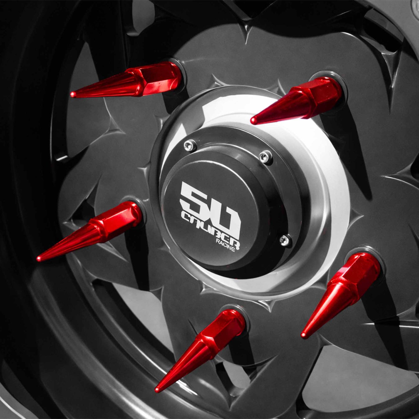 10x1.25mm Extended Spike Lug Nuts - 60 Degree Taper Seat