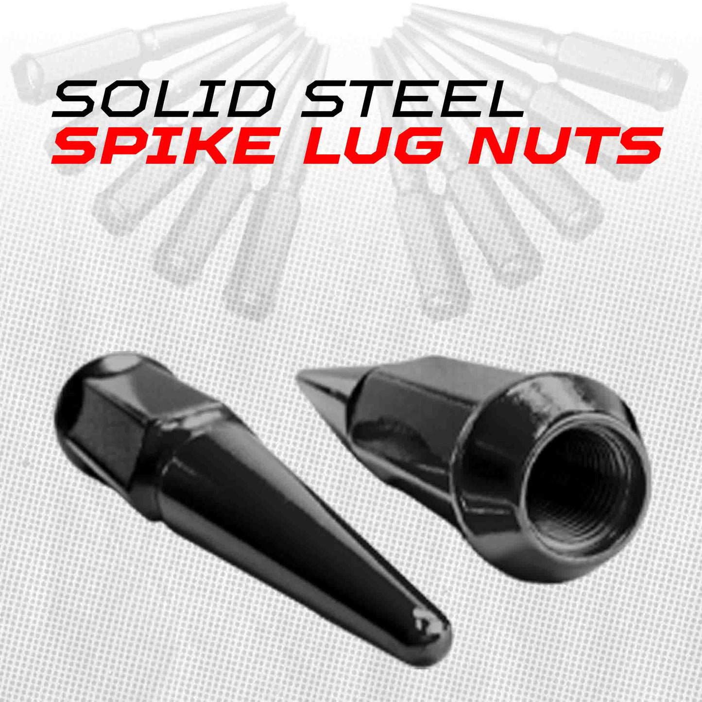 1/2 Inch Extended Spike Lug Nuts - 60 Degree Taper Seat