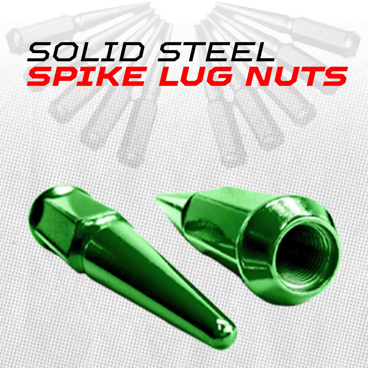 3/8-24 Extended Spike Lug Nuts - 60 Degree Taper Seat