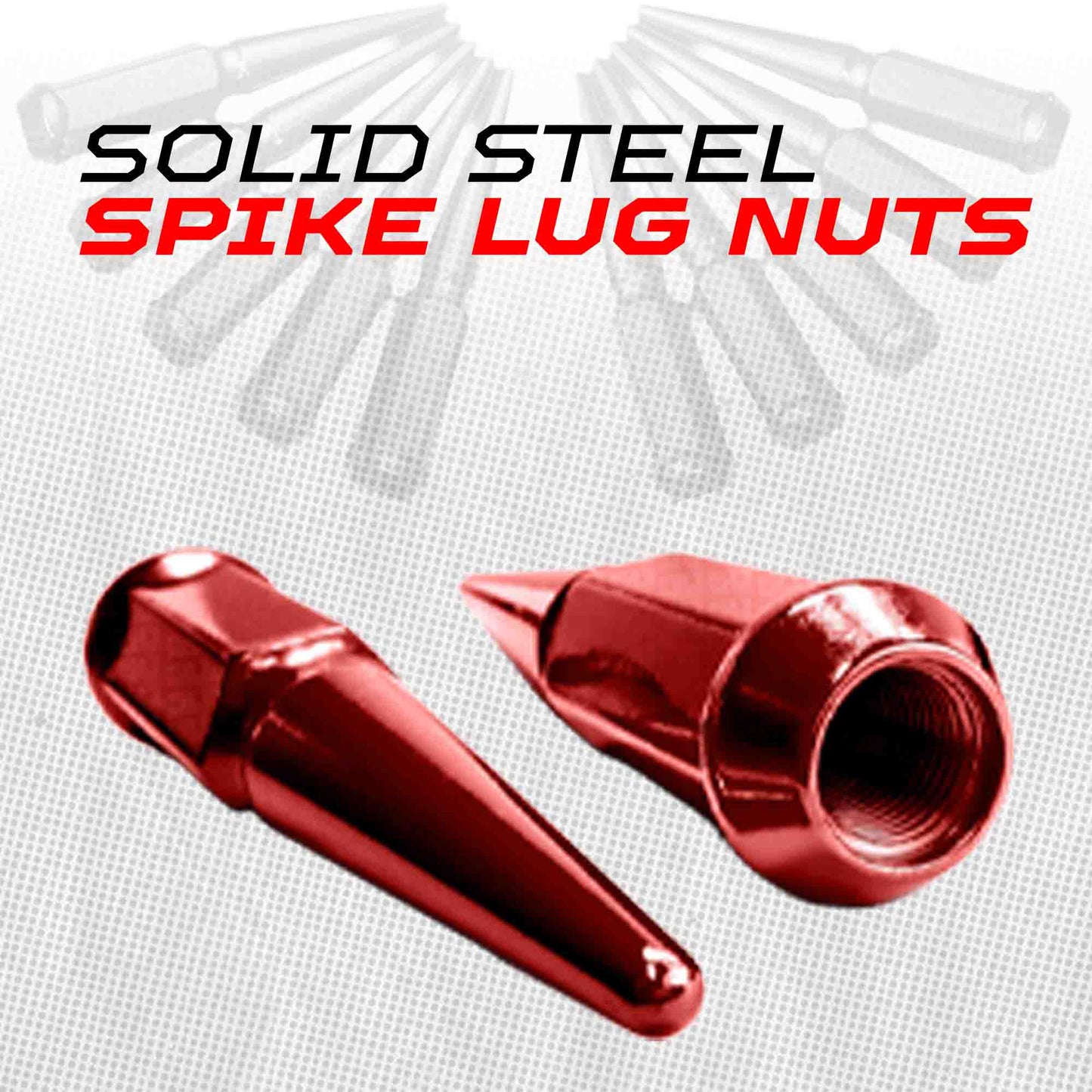 14x2.0mm Extended Spike Lug Nuts - 60 Degree Taper Seat