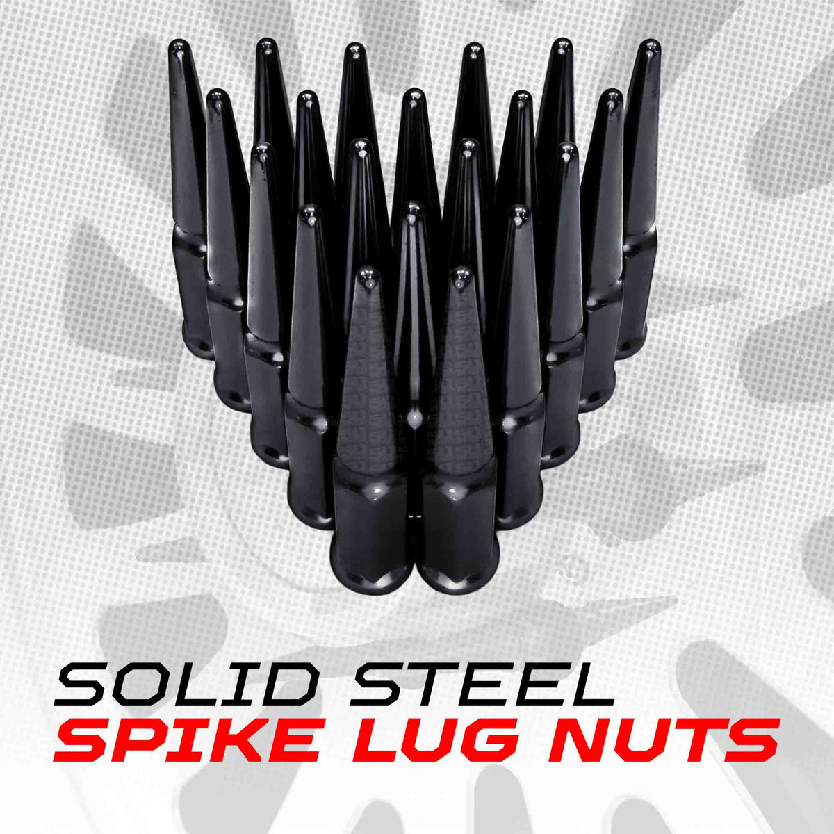 12x1.25mm Extended Spike Lug Nuts - 60 Degree Taper Seat