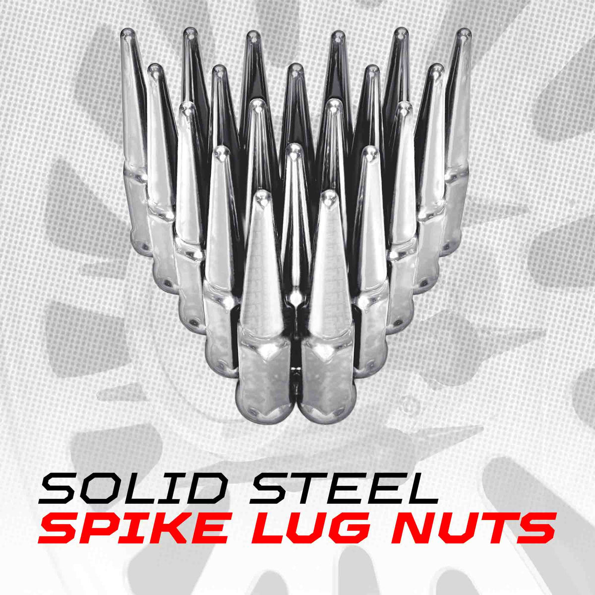 12x1.25mm Extended Spike Lug Nuts - 60 Degree Taper Seat