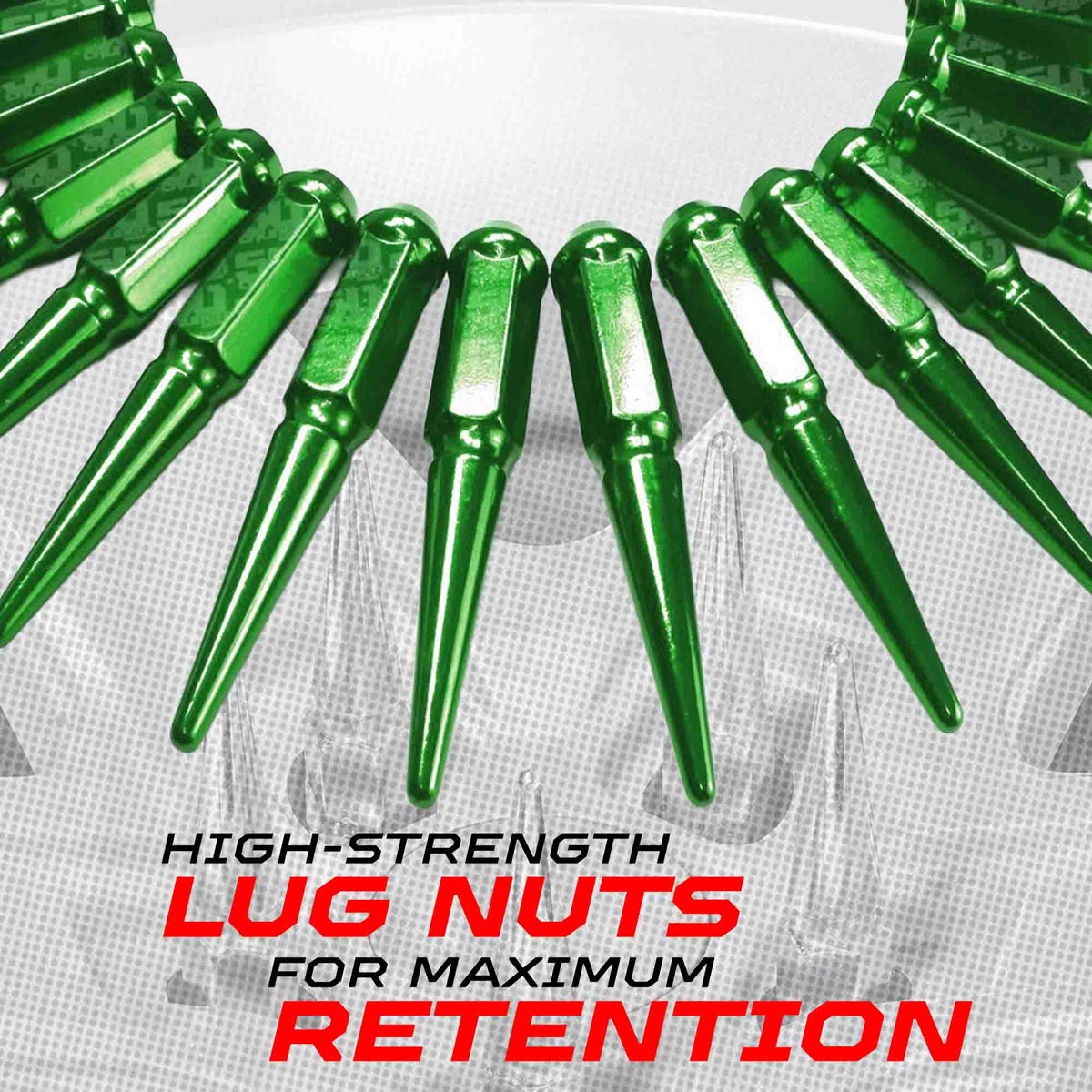 14x2.0mm Extended Spike Lug Nuts - 60 Degree Taper Seat