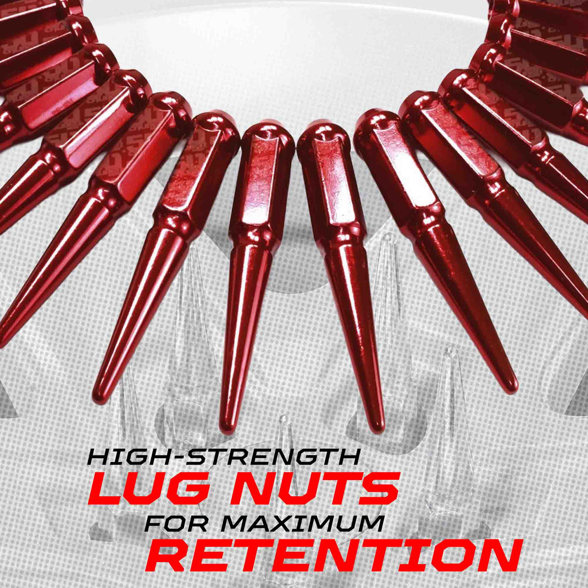 12x1.25mm Extended Spike Lug Nuts - 60 Degree Taper Seat